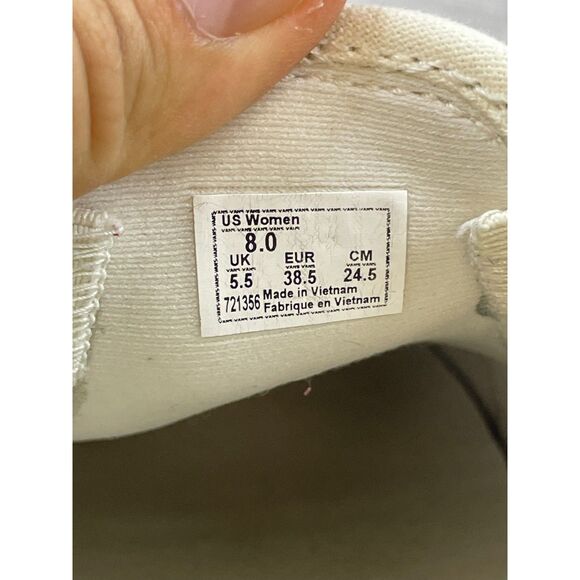 Vans Asher Deluxe Women's Sneaker Skateboard 8 White Flat Athletic Shoes - Picture 8 of 10